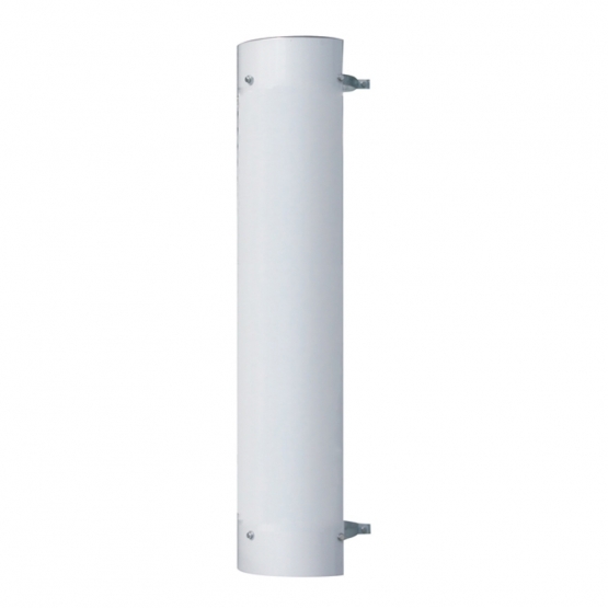 48" Tall 180 Degree Stainless Exhaust Muffler Shield For 7" Diameter Exhaust - Plain