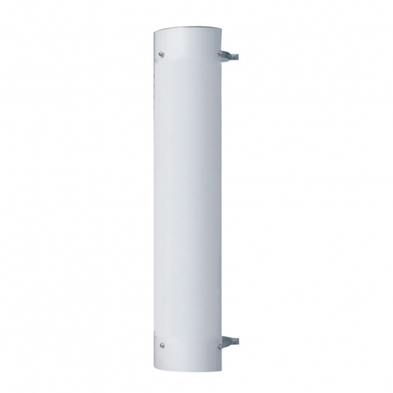 48" Tall 180 Degree Stainless Exhaust Muffler Shield For 8" Diameter Exhaust - Plain