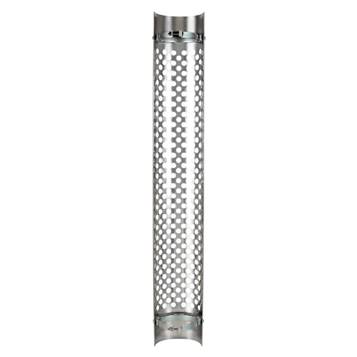48" Tall 180 Degree Stainless Exhaust Muffler Shield For 5" Diameter Exhaust - Round Slot - Thumbnail 3