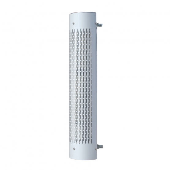 48" Tall 270 Degree Stainless Exhaust Muffler Shield For 10" Diameter Exhaust - Vertical Slot