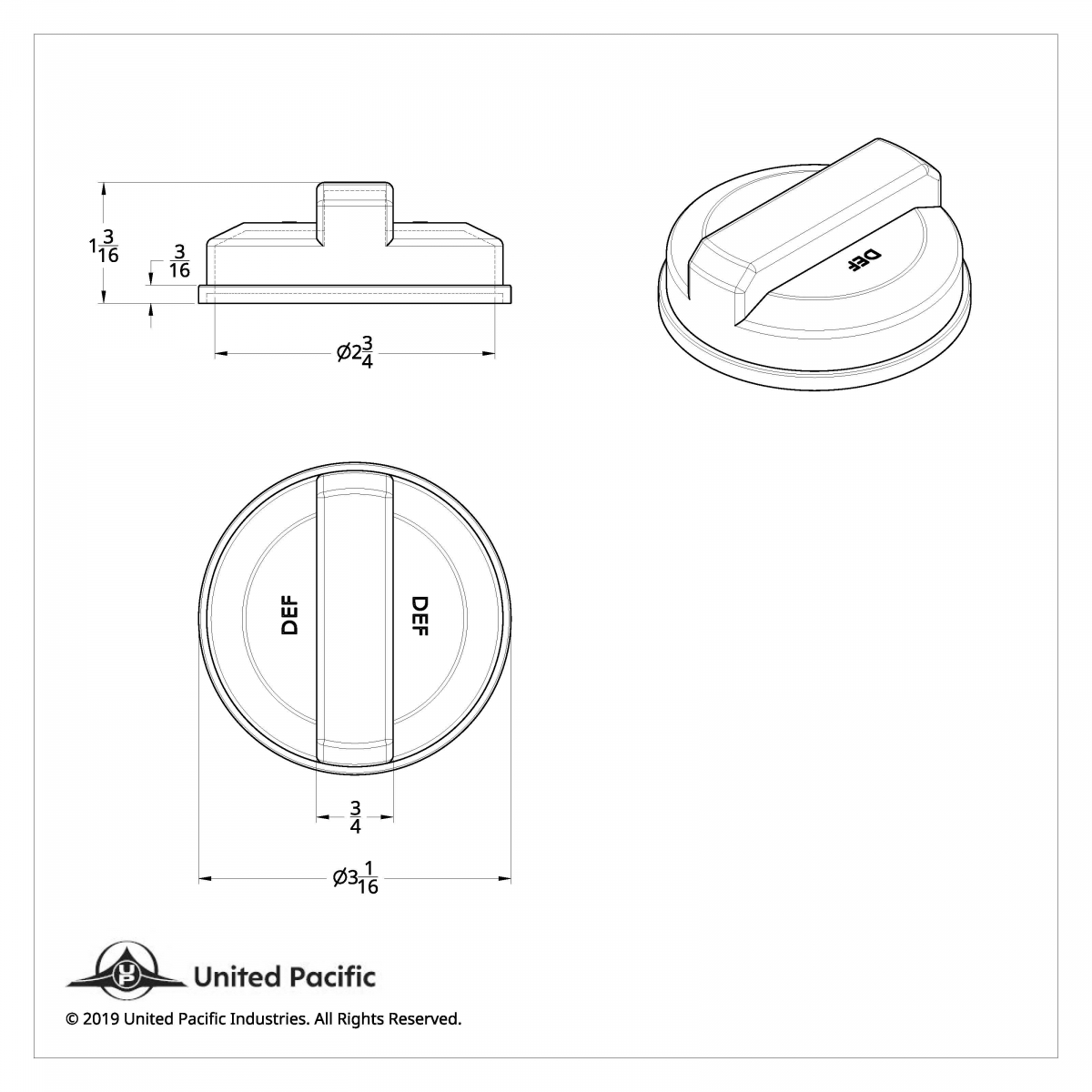 Chrome DEF Cap Cover For Peterbilt & Kenworth - Thumbnail 3