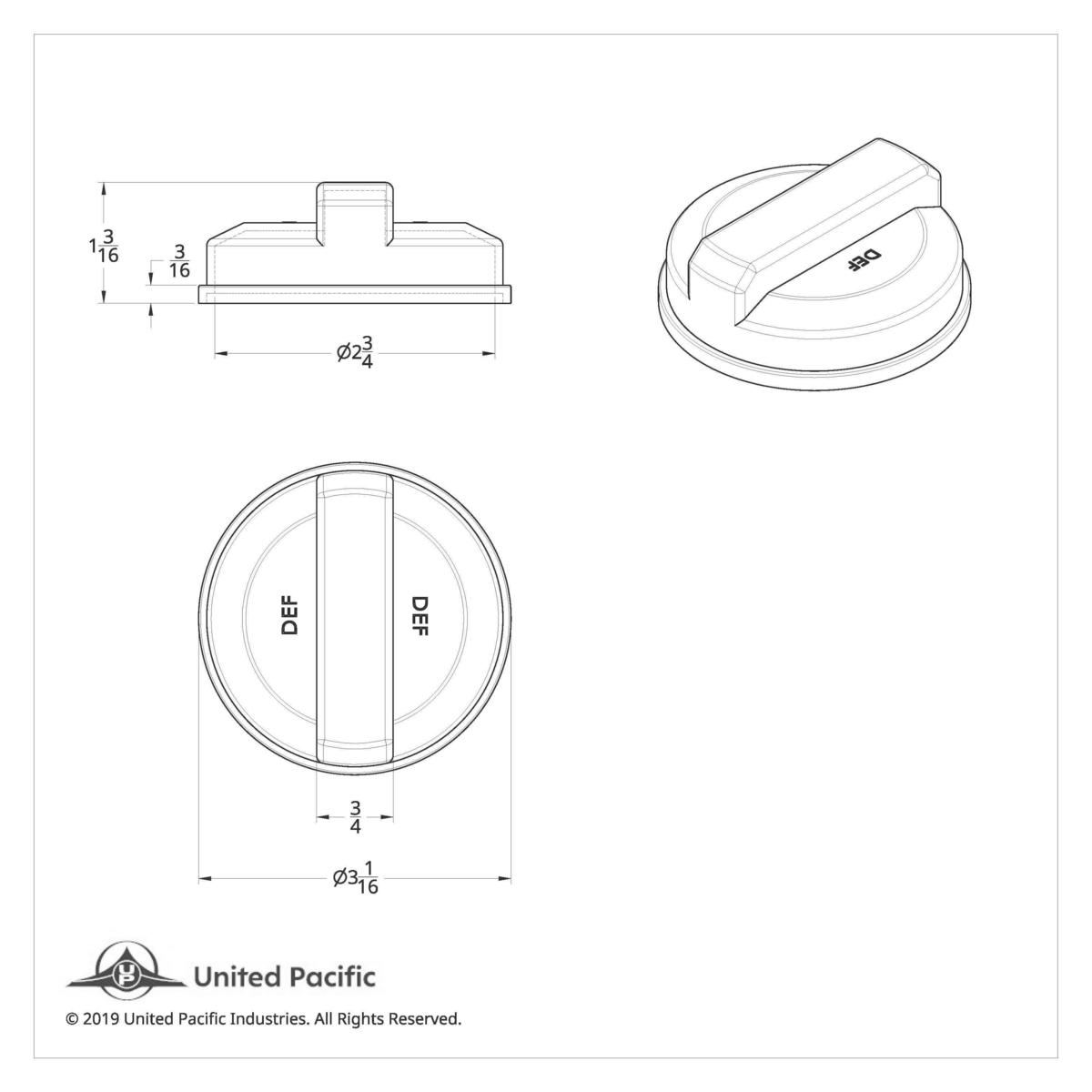 Chrome DEF Cap Cover For Peterbilt & Kenworth - Thumbnail 4