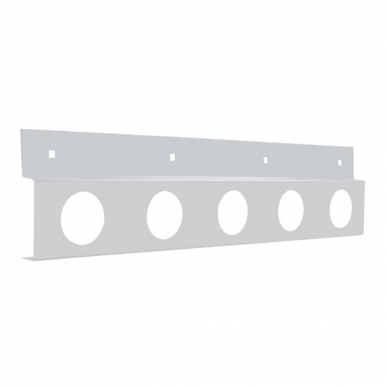Stainless Top Mud Flap Plate - Five 2" Light Cutout - Thumbnail 2