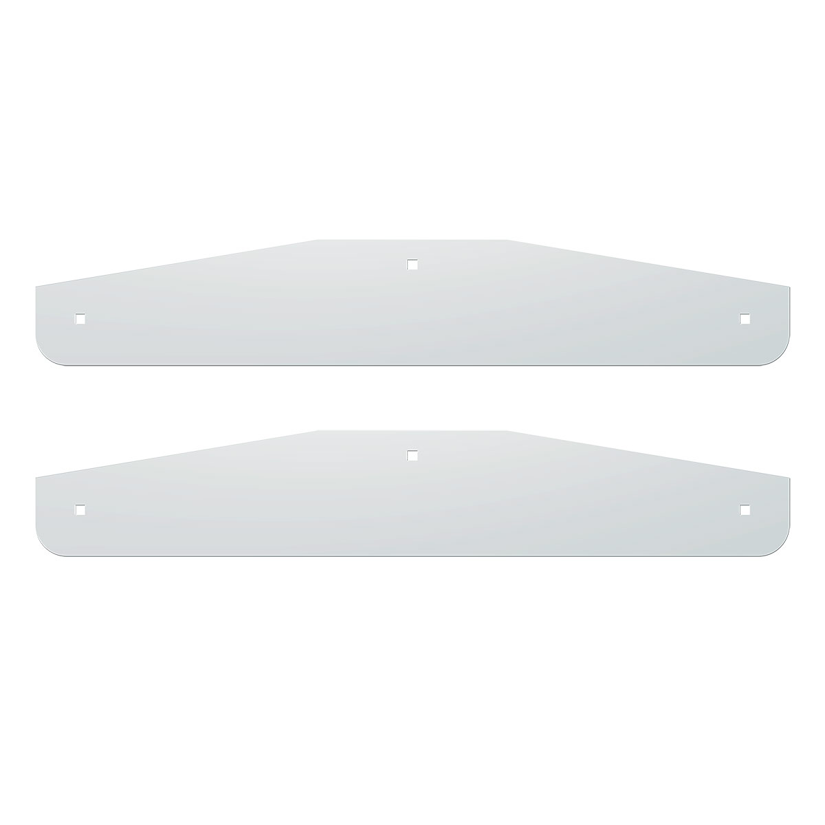 24" X 4" Stainless Steel Bottom Mud Flap Plate - Bolt Thru (Cbox/Pair) - Thumbnail 2