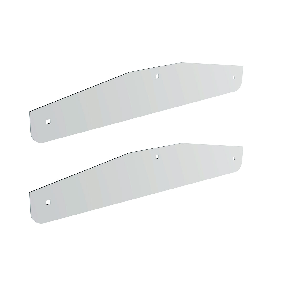 24" X 4" Stainless Steel Bottom Mud Flap Plate - Bolt Thru (Cbox/Pair) - Thumbnail 3