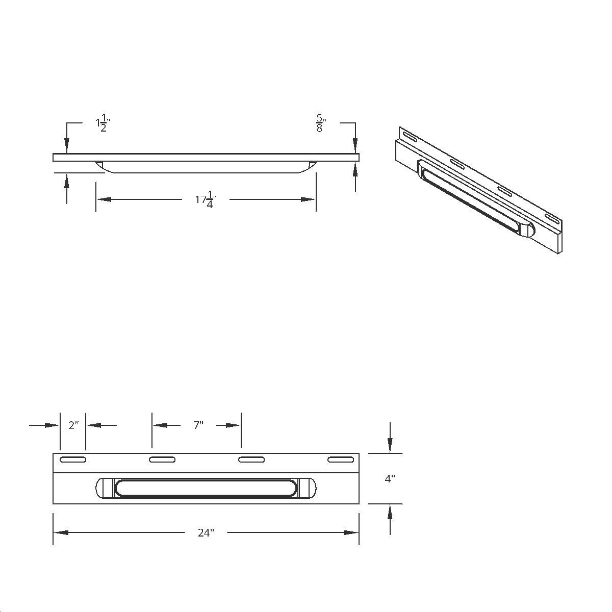 Stainless Top Mud Flap Plate With 11 LED 17" Light Bar & Bezel - Red LED/Clear Lens (Each) - Thumbnail 2