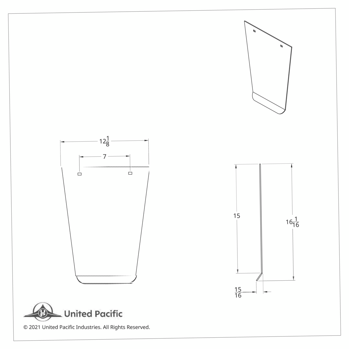 Stainless Anti-Sail Plate - Plain (Pair) - Thumbnail 4