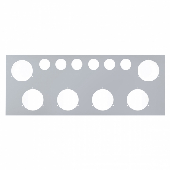 Stainless Steel Rear Center Light Panel With Six 4" Light Cutouts & Six 2" Light Cutouts