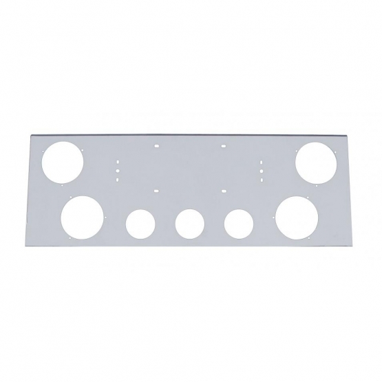 Stainless Steel Rear Center Light Panel With Four 4" Light Cutouts & Three 2.5" Light Cutouts