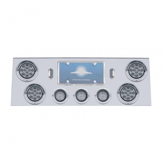 Stainless Steel Rear Center Light Panel With Four 4" Light Cutouts & Three 2.5" Light Cutouts - Thumbnail 2