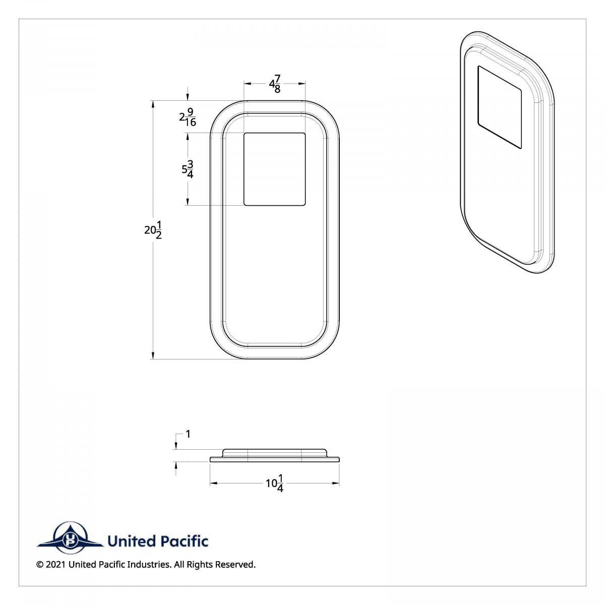 Peterbilt Stainless Steel Shift Plate Cover - Extended Hood (Bulk) - Thumbnail 3