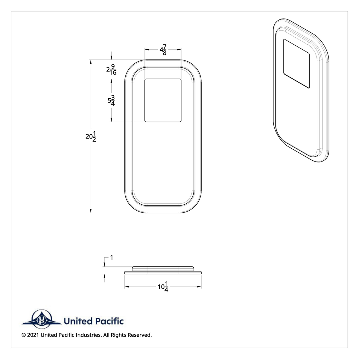 Peterbilt Stainless Steel Shift Plate Cover - Extended Hood (Bulk) - Thumbnail 6