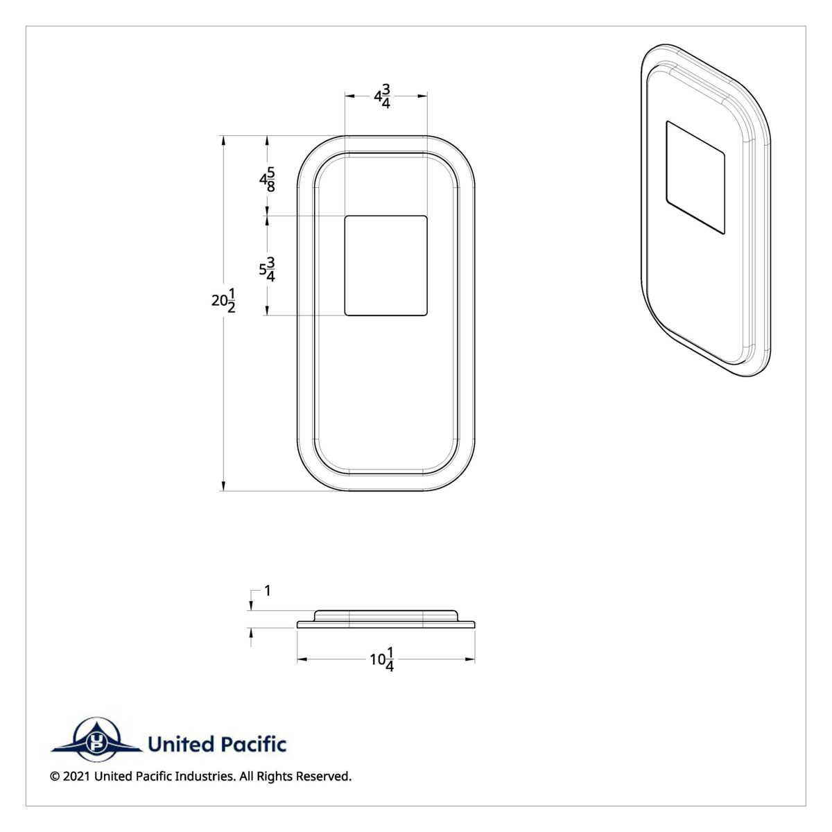 Peterbilt Stainless Steel Shift Plate Cover - 5-3/4" x 4-3/4" Opening - Thumbnail 6