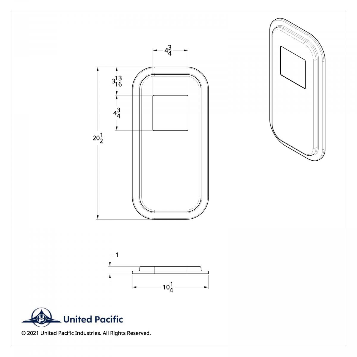 Peterbilt Stainless Steel Shift Plate Cover - 4-3/4" x 4-3/4" Opening - Thumbnail 4