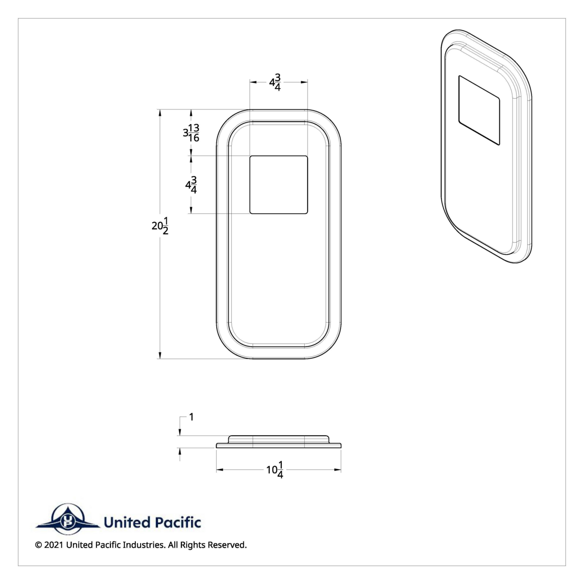 Peterbilt Stainless Steel Shift Plate Cover - 4-3/4" x 4-3/4" Opening - Thumbnail 6