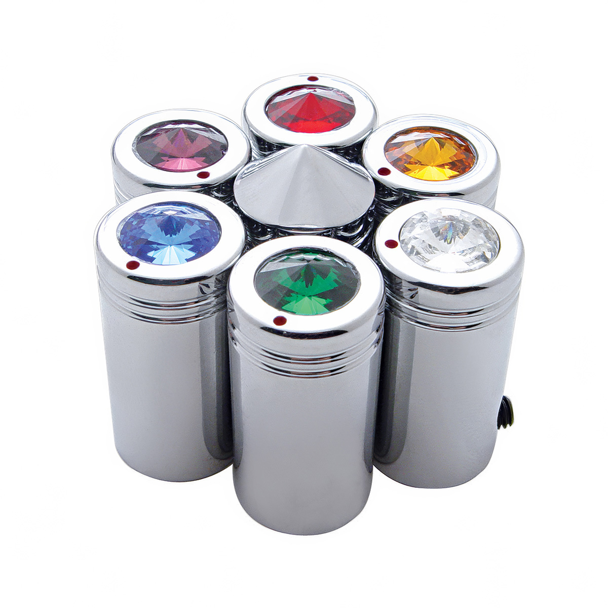 CB Knob With Green Crystal (2-Pack) - Thumbnail 2