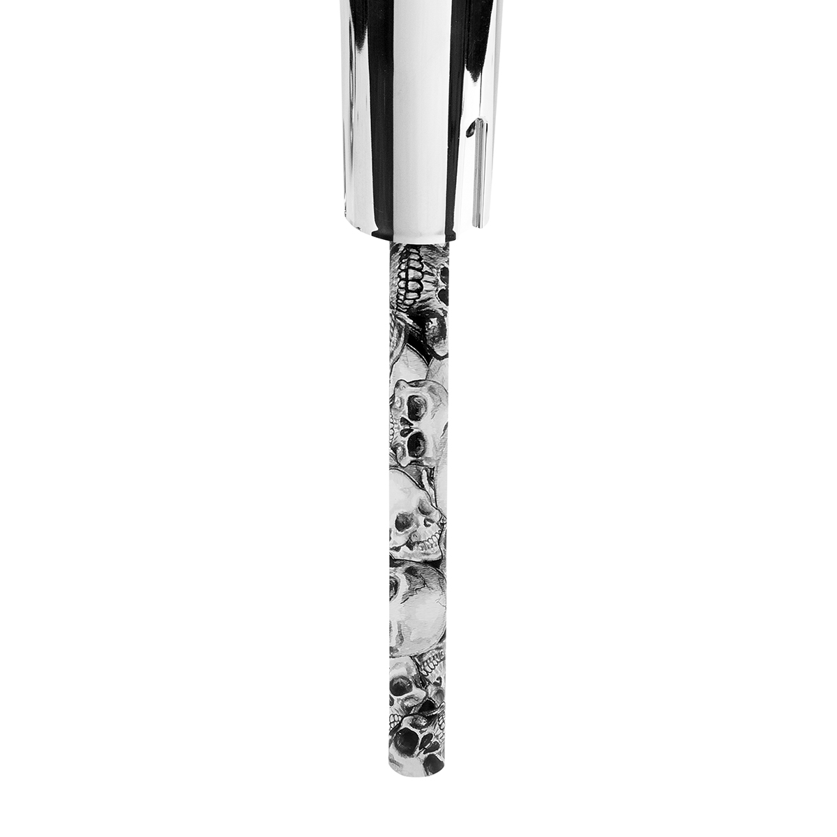 12" Skull Pattern Shifter Shaft Extension - Thumbnail 3