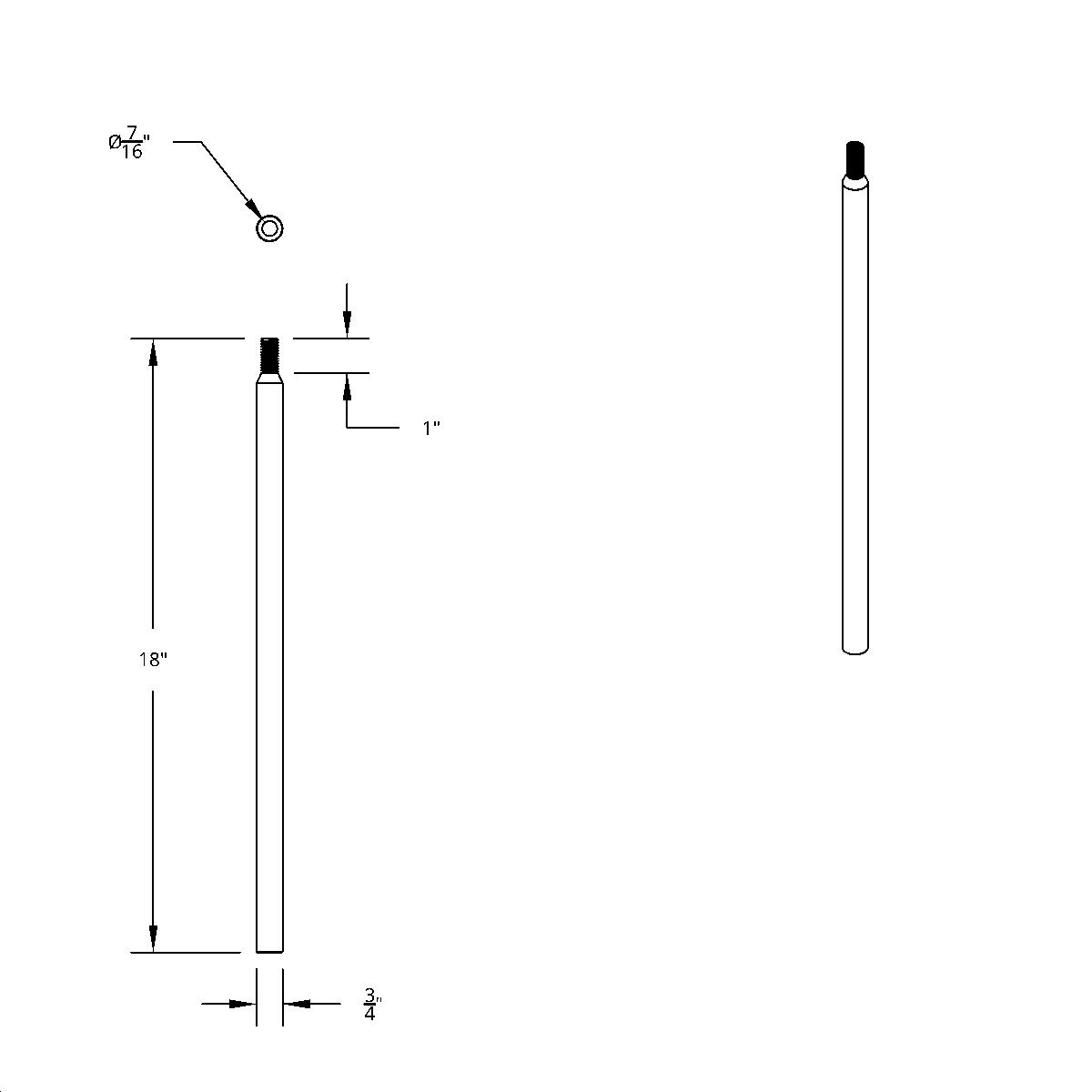 18" Skull Pattern Shifter Shaft Extension - Thumbnail 4