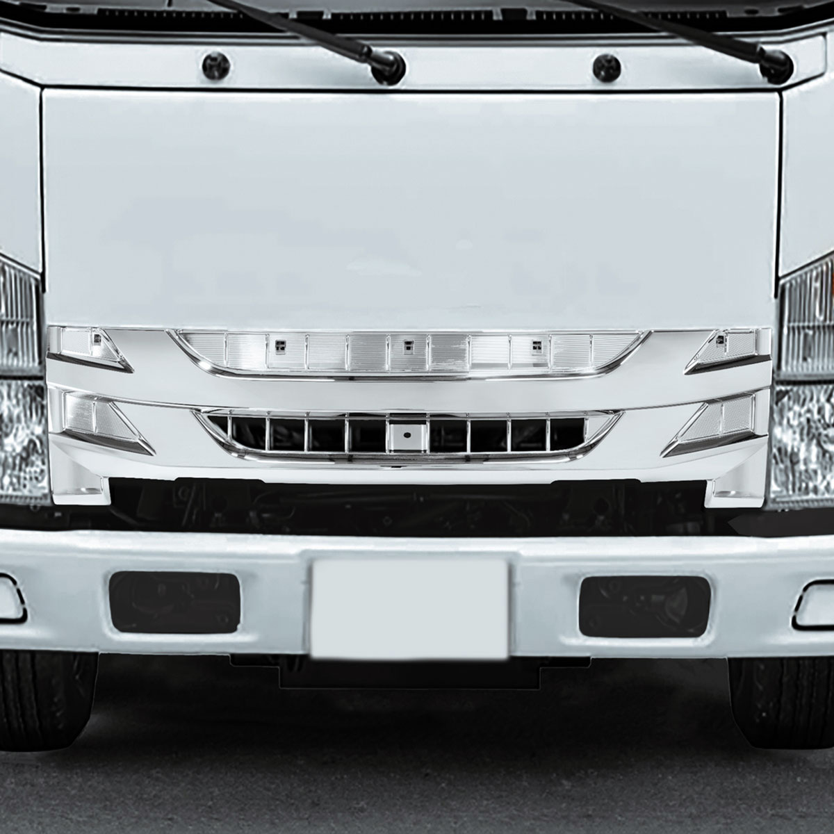 Chrome Grille For 2013-2024 Isuzu NPR (ELF 200/300) - Thumbnail 5