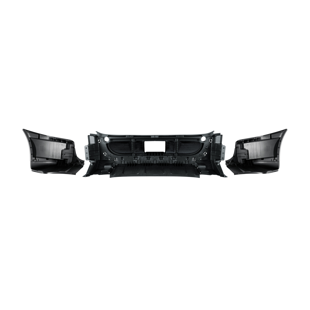 Complete 3-Piece Front Bumper Set Without Fog Light Hole For 2008-2017 Freightliner Cascadia - Thumbnail 4