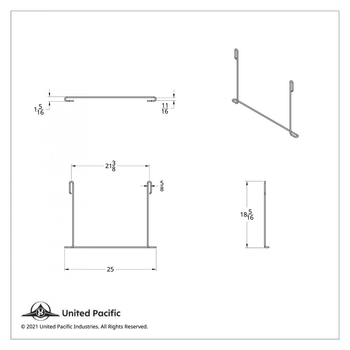 24" x 18" Stainless Anti-Sail Bracket - Thumbnail 3