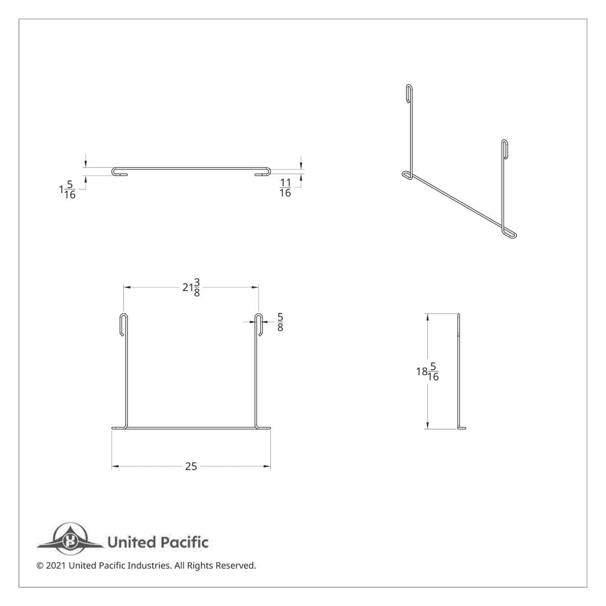 24" x 18" Stainless Anti-Sail Bracket - Thumbnail 4