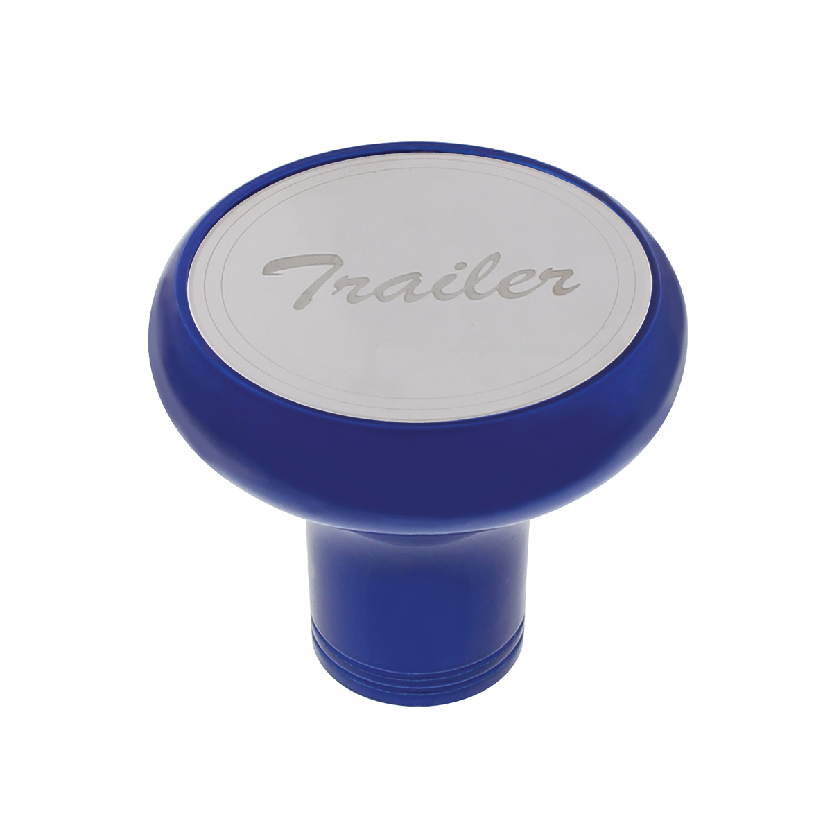 Deluxe Aluminum Screw-On Air Valve Knob With Stainless Trailer Plaque - Indigo Blue - Thumbnail 5