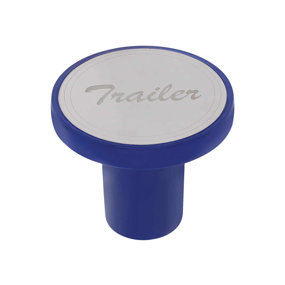 Aluminum Screw-On Air Valve Knob With Stainless Trailer Plaque - Indigo Blue - Thumbnail 5