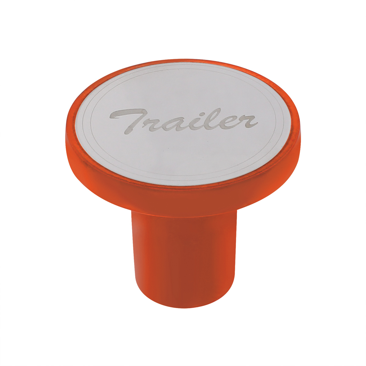 Aluminum Screw-On Air Valve Knob With Stainless Trailer Plaque - Cadmium Orange - Thumbnail 5