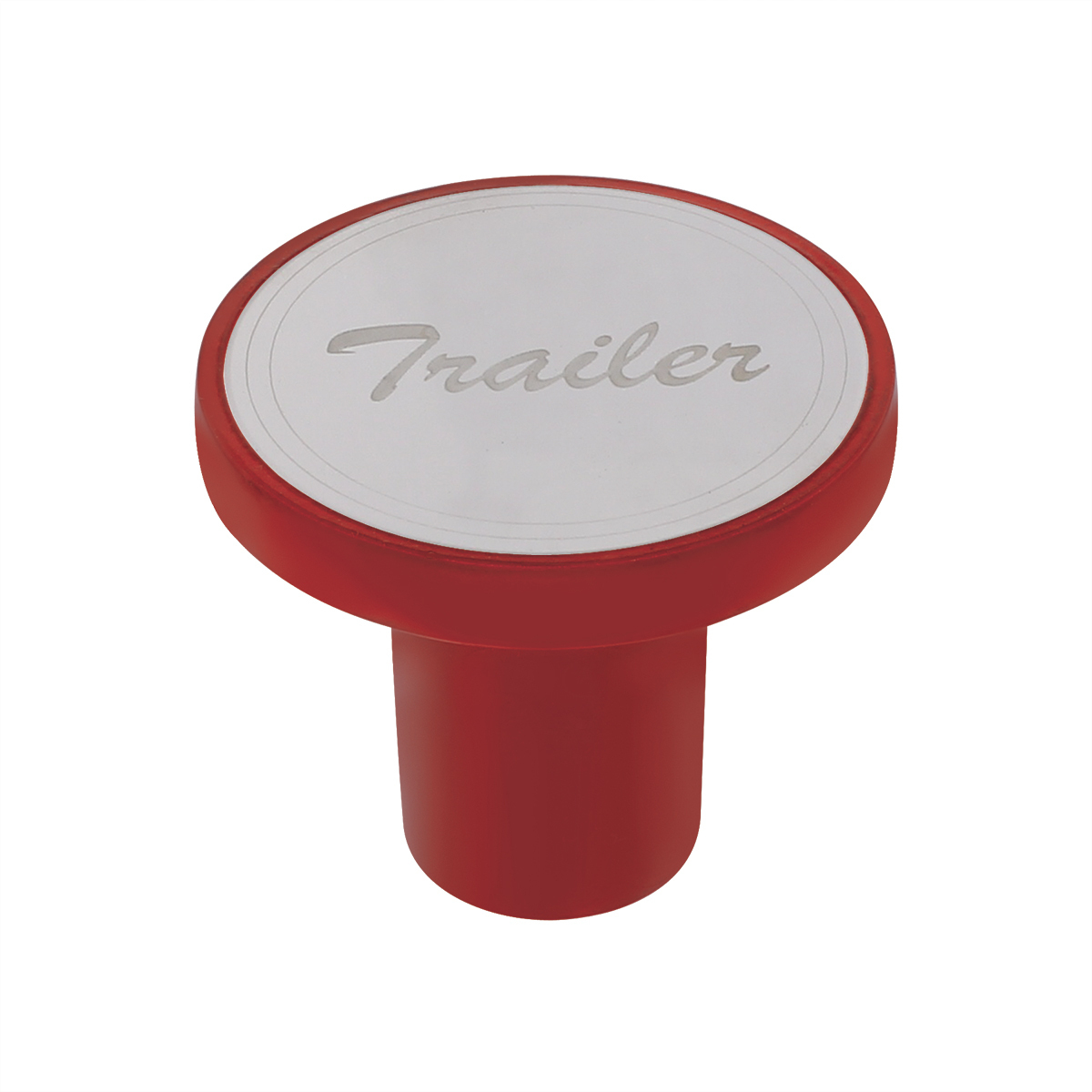 Aluminum Screw-On Air Valve Knob With Stainless Trailer Plaque - Candy Red - Thumbnail 5