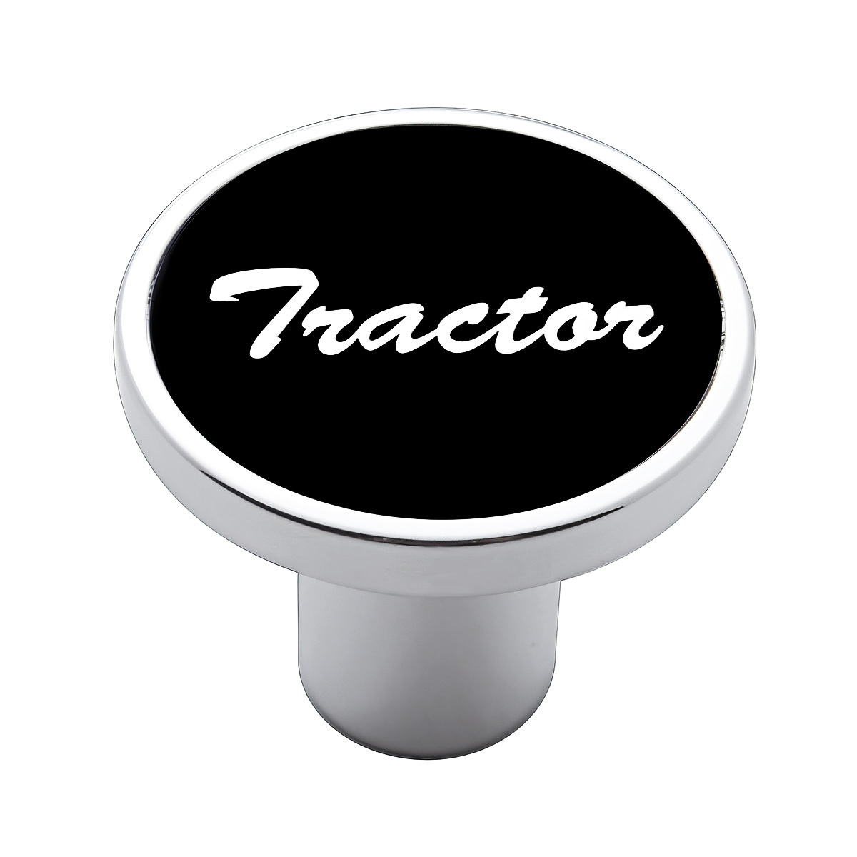Aluminum Screw-On Air Valve Knob With Tractor Script Sticker - Black Sticker - Thumbnail 3