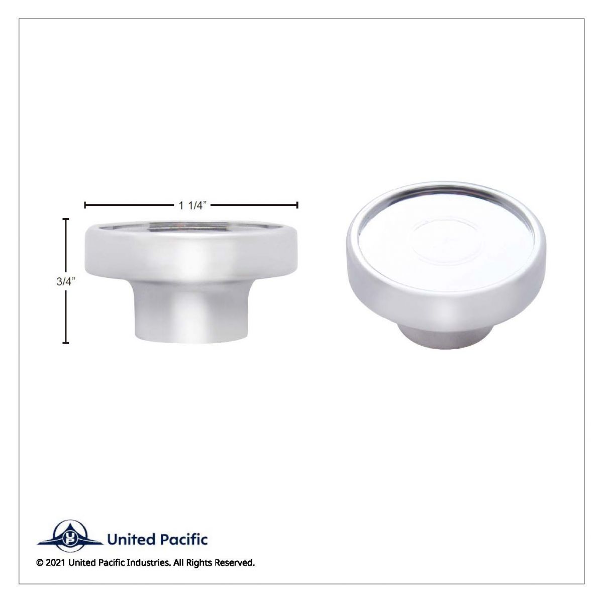 Chrome Dash Knob - Knob Only (Bulk) - Thumbnail 3