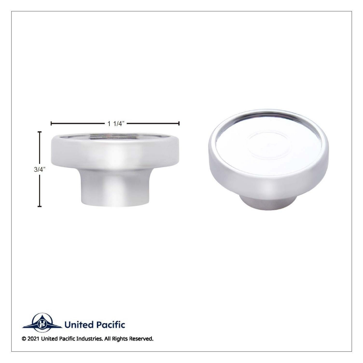 Chrome Dash Knob - Knob Only (Bulk) - Thumbnail 4