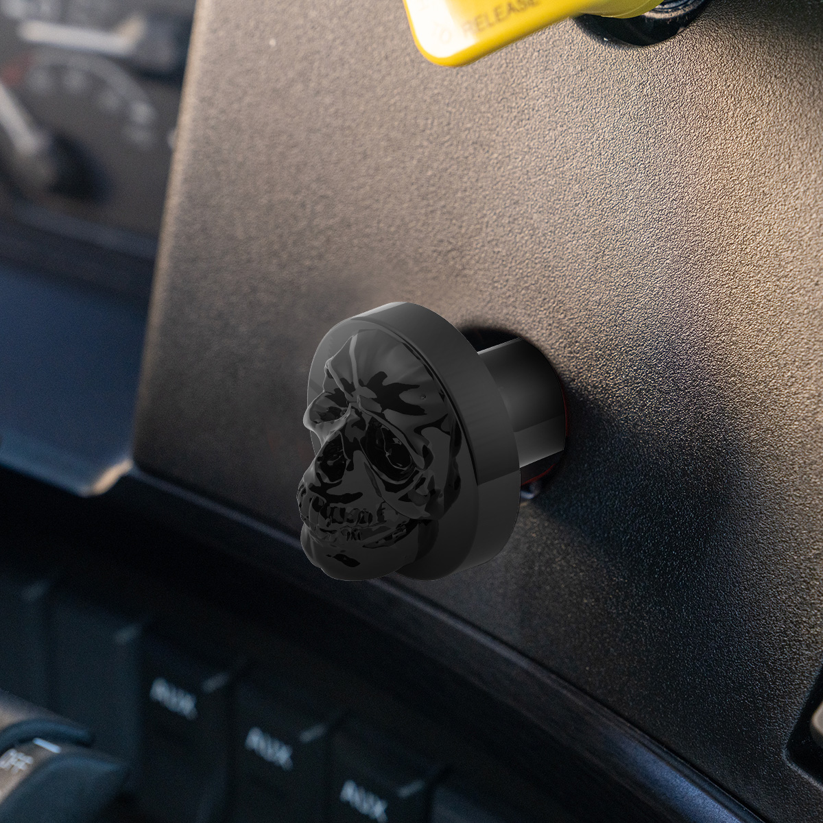 Skull Air Valve Knob - Black - Thumbnail 4
