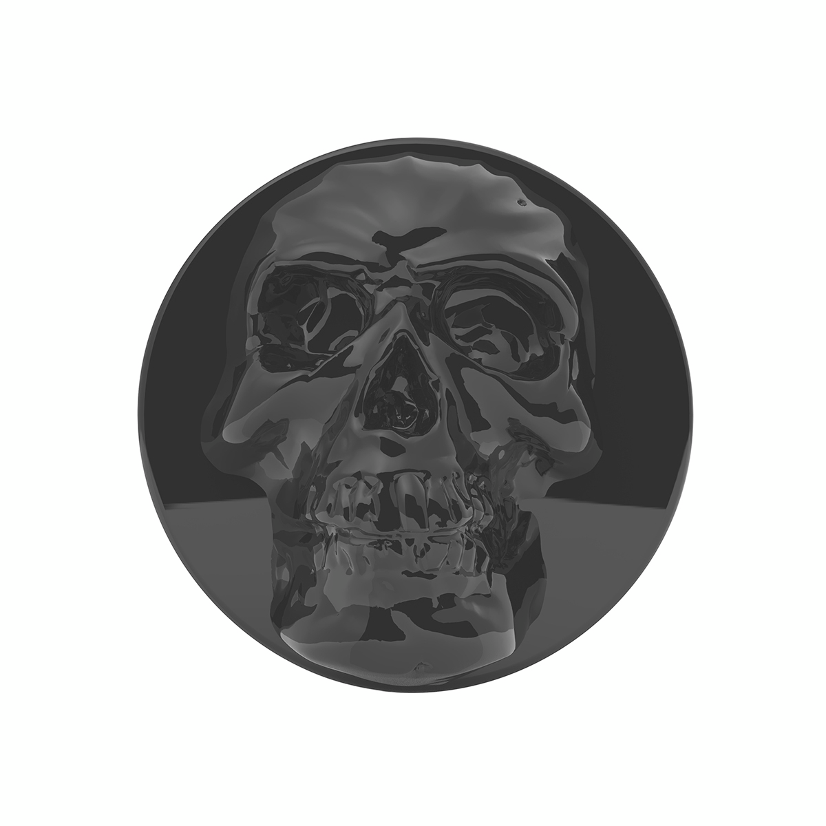 Skull Air Valve Knob - Black - Thumbnail 6