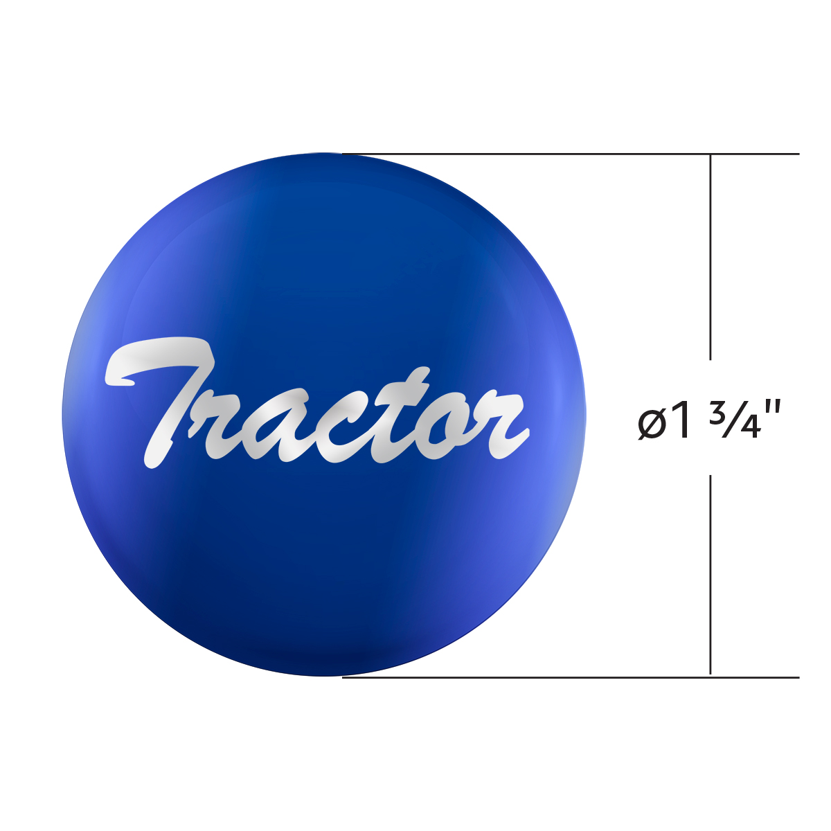 "Tractor" Glossy Air Valve Knob Candy Color Sticker - Indigo Blue - Thumbnail 3