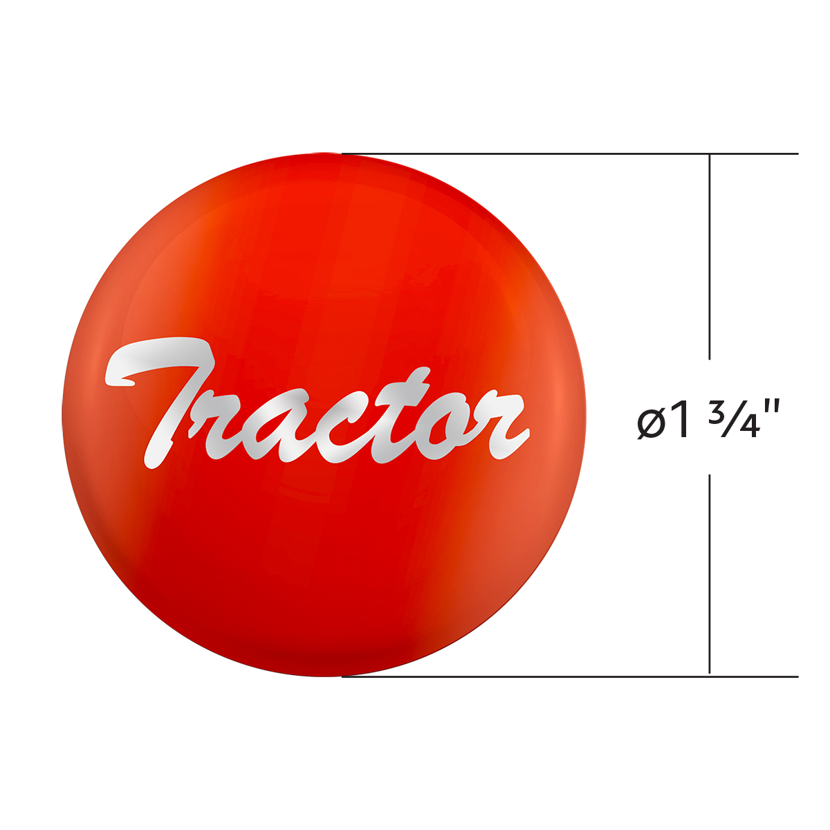 "Tractor" Glossy Air Valve Knob Candy Color Sticker -Cadmium Orange - Thumbnail 3