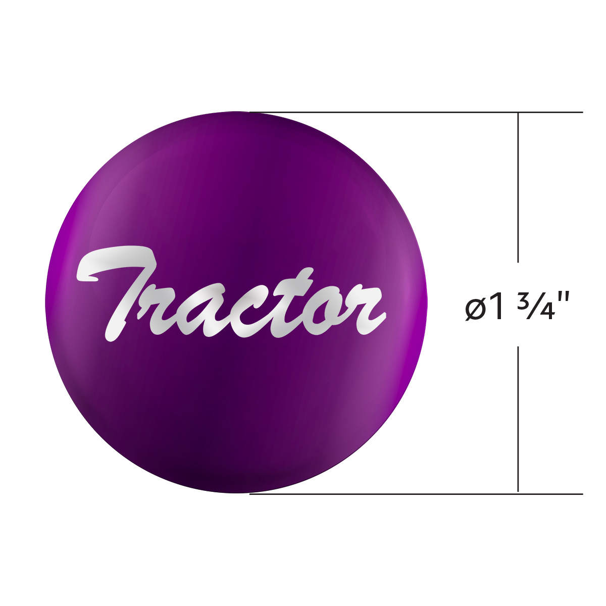 "Tractor" Glossy Air Valve Knob Candy Color Sticker -Candy Purple - Thumbnail 3