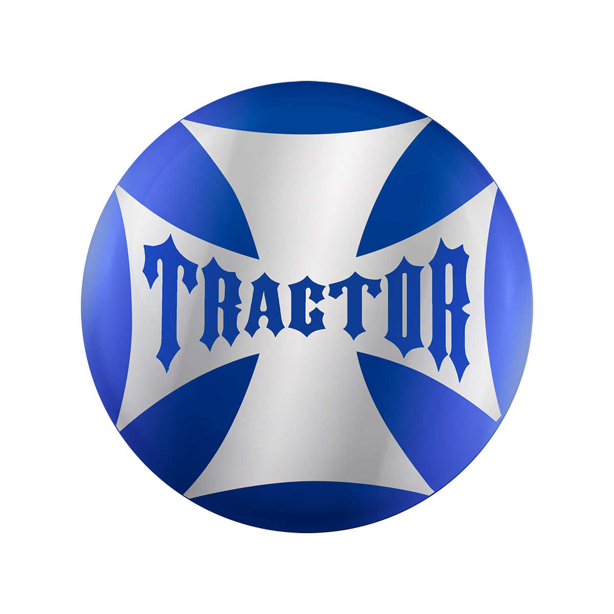 "Tractor" Maltese Cross Air Valve Knob Candy Color Sticker -Indigo Blue - Thumbnail 4