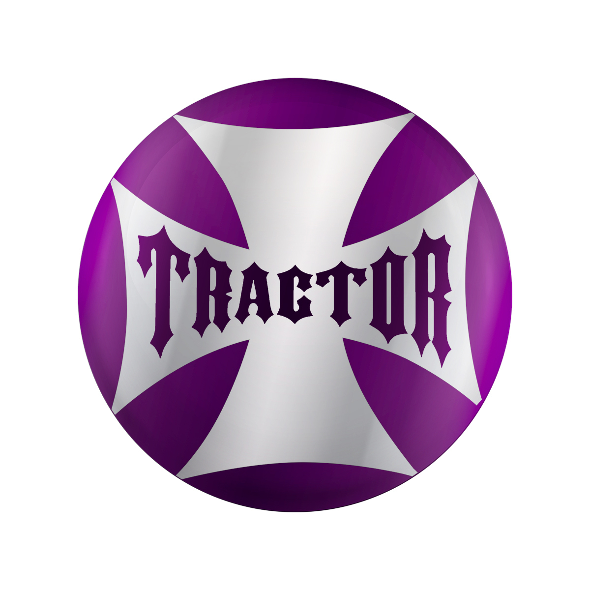 "Tractor" Maltese Cross Air Valve Knob Candy Color Sticker - Candy Purple - Thumbnail 4