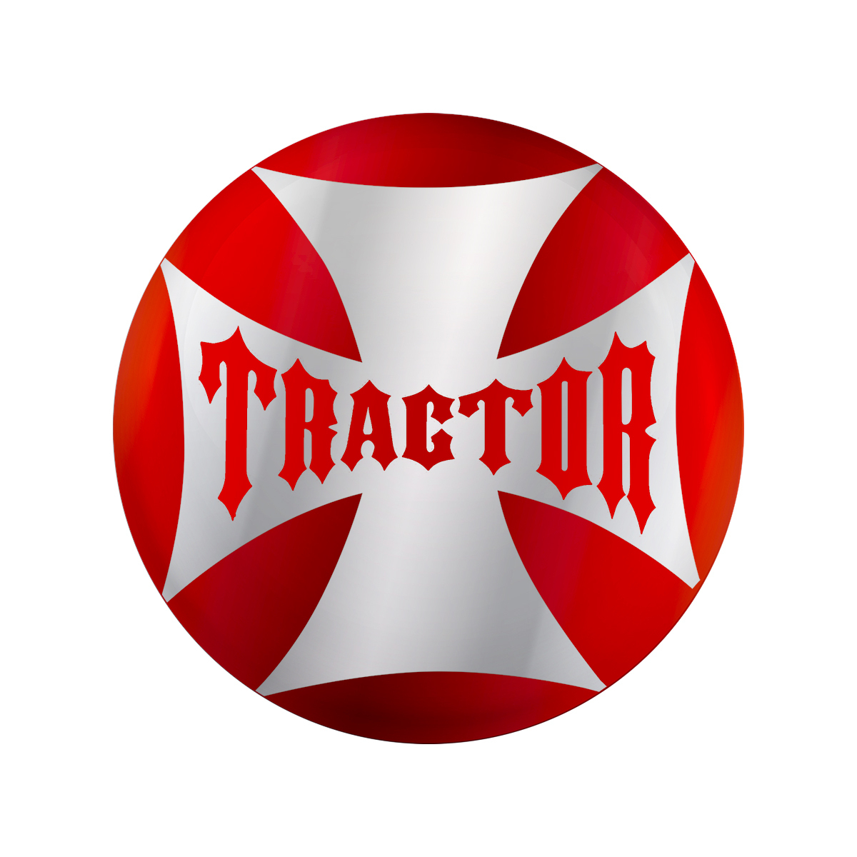 "Tractor" Maltese Cross Air Valve Knob Candy Color Sticker - Candy Red - Thumbnail 4