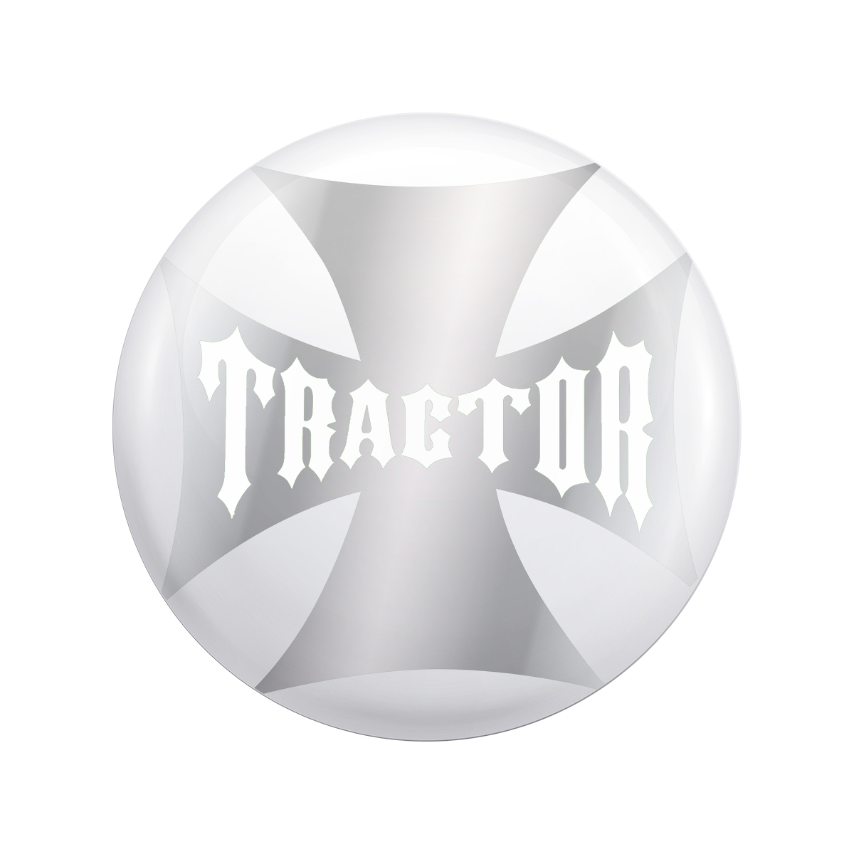 "Tractor" Maltese Cross Air Valve Knob Candy Color Sticker - Pearl White - Thumbnail 4