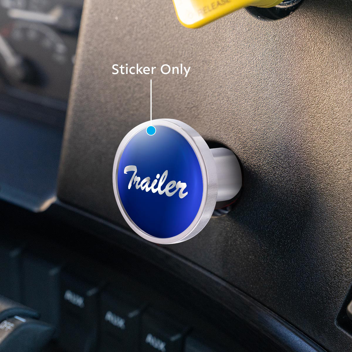 "Trailer" Glossy Air Valve Knob Candy Color Sticker - Indigo Blue - Thumbnail 2