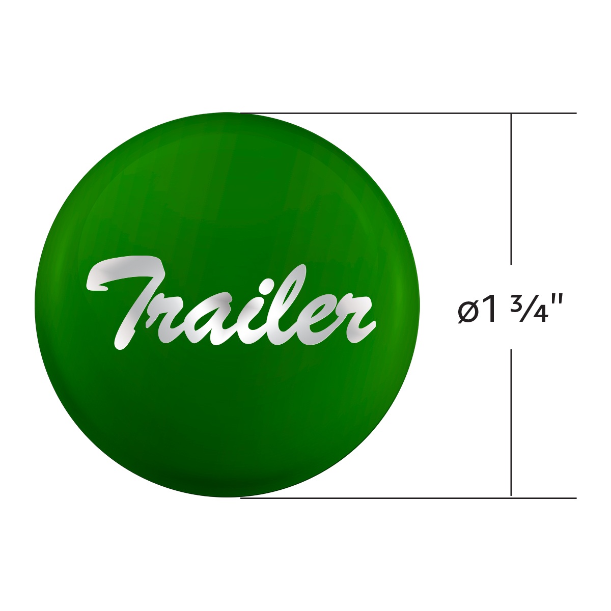 "Trailer" Glossy Air Valve Knob Candy Color Sticker - Emerald Green - Thumbnail 3