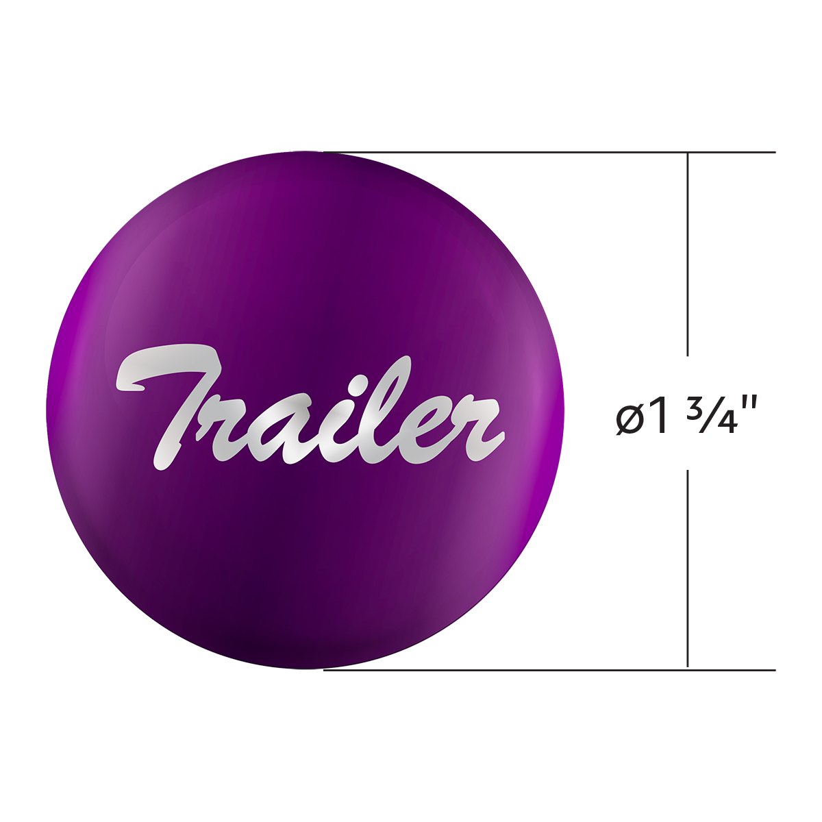 "Trailer" Glossy Air Valve Knob Candy Color Sticker - Candy Purple - Thumbnail 3