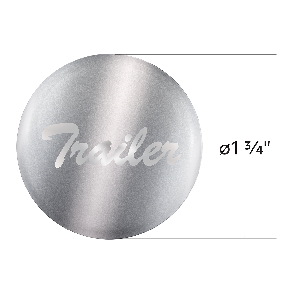 "Trailer" Glossy Air Valve Knob Candy Color Sticker - Liquid Silver - Thumbnail 3