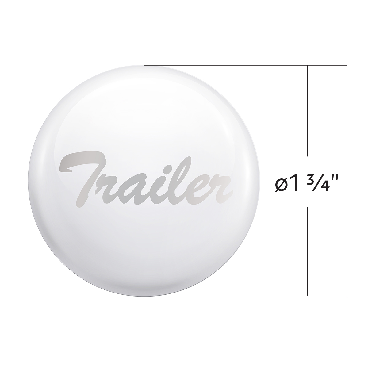 "Trailer" Glossy Air Valve Knob Candy Color Sticker - Pearl White - Thumbnail 3