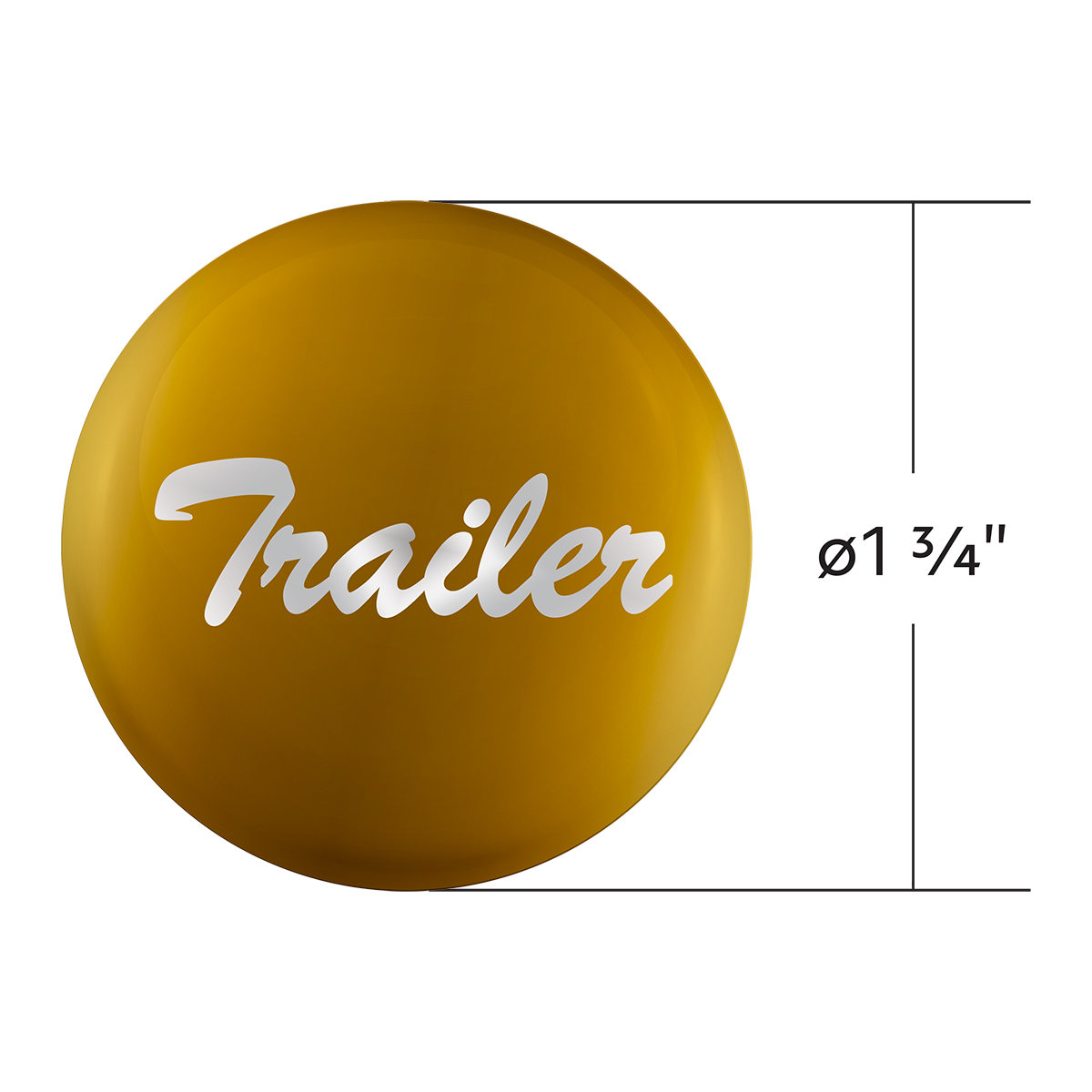 "Trailer" Glossy Air Valve Knob Candy Color Sticker - Electric Yellow - Thumbnail 3
