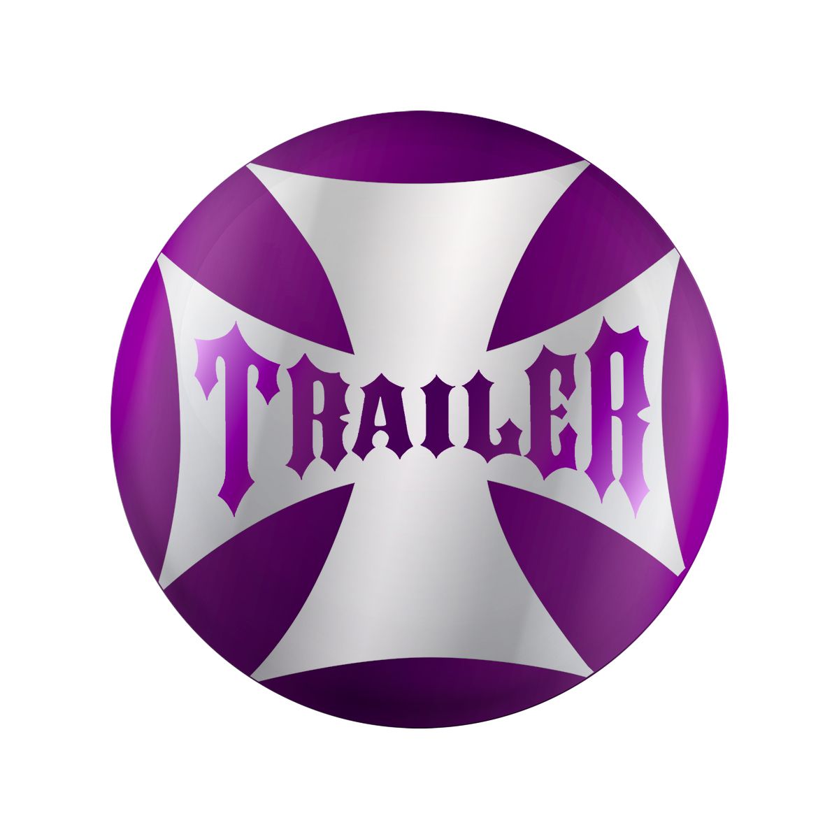 "Trailer" Maltese Cross Air Valve Knob Candy Color Sticker Only- Candy Purple
