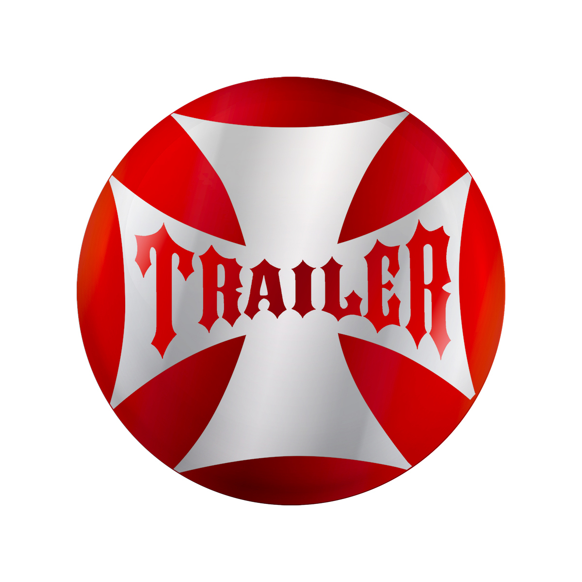 "Trailer" Maltese Cross Air Valve Knob Candy Color Sticker Only - Candy Red - Thumbnail 4